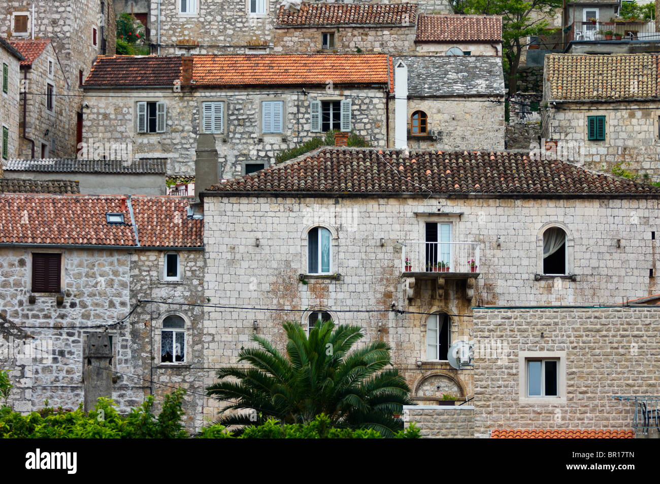 Kroatien Split Region dalmatinischen Riviera - Insel Hvar, Hvar Stadtarchitektur Stockfoto