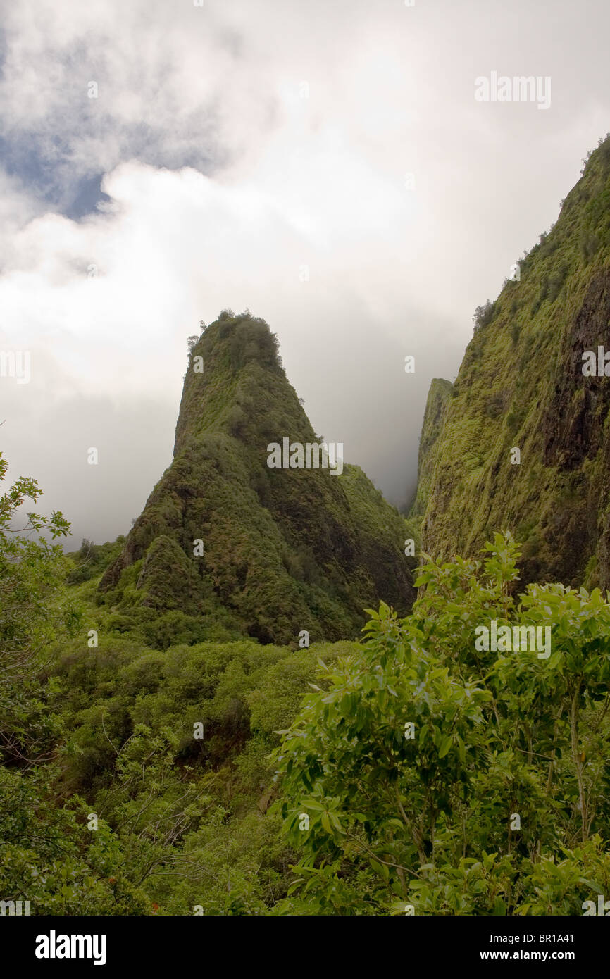 IAO Nadel in Maui, Hawaii, USA Stockfoto