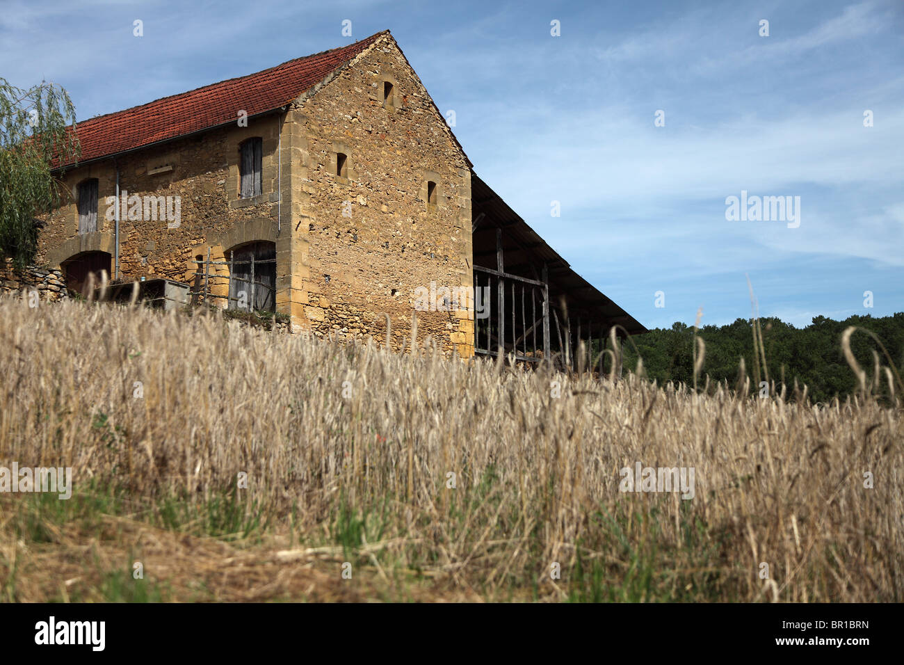 Französische Wirtschaftsgebäude Stockfoto