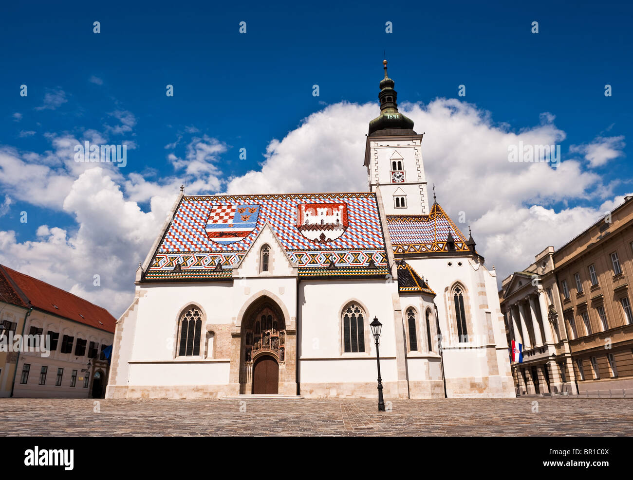 St. Mark's Church in der St. Mark's Square, Zagreb, Kroatien Stockfoto