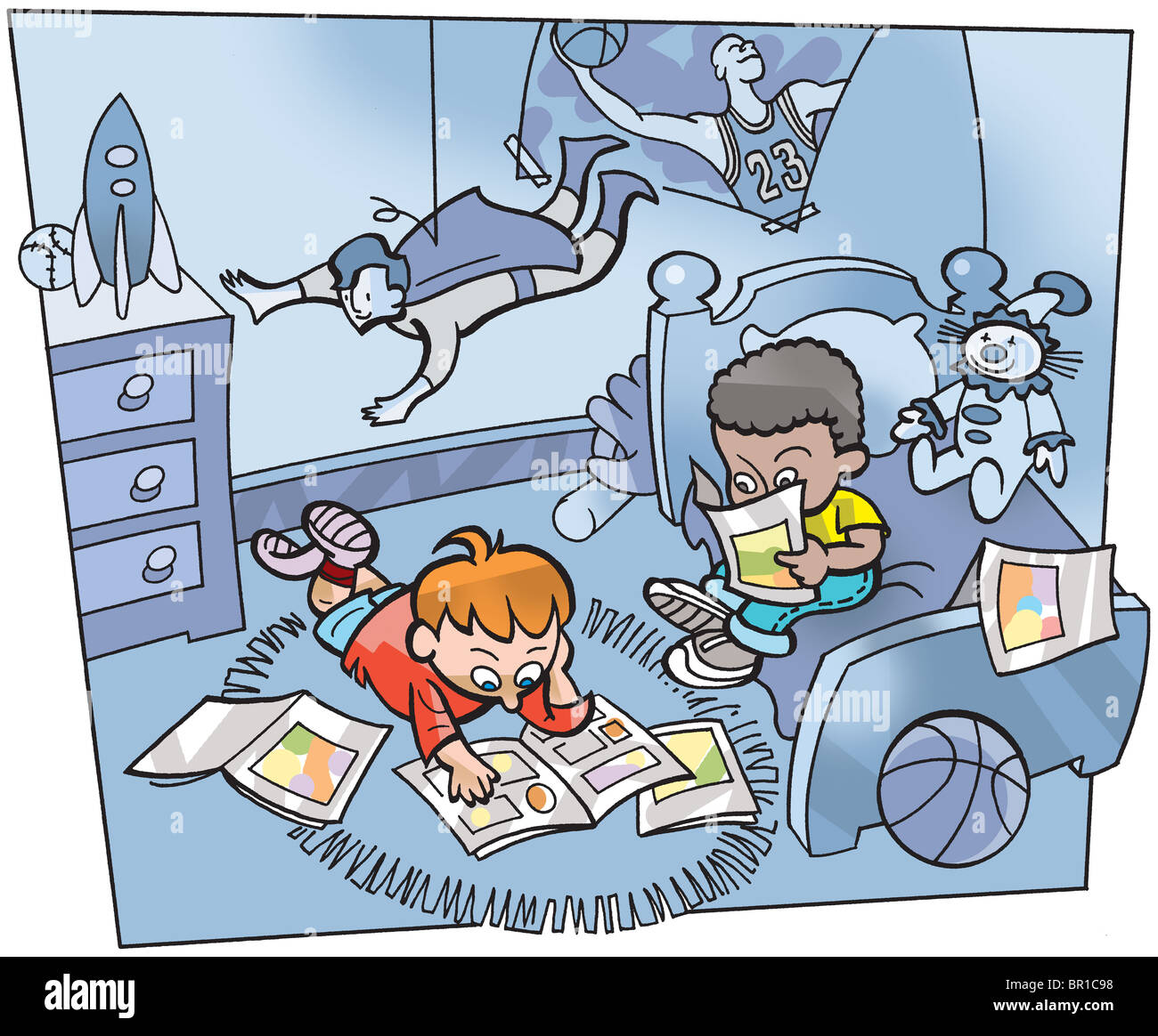 Bauen Sie Ihr Traumhaus: Schlafzimmer Comic