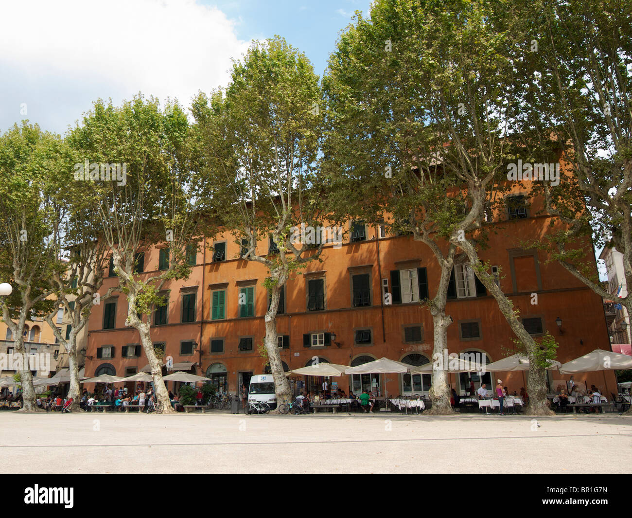 Piazza Napoleone in Lucca, Toskana, Italien. Napoleons Schwester herrschte über Lucca von 1805-1815 Stockfoto