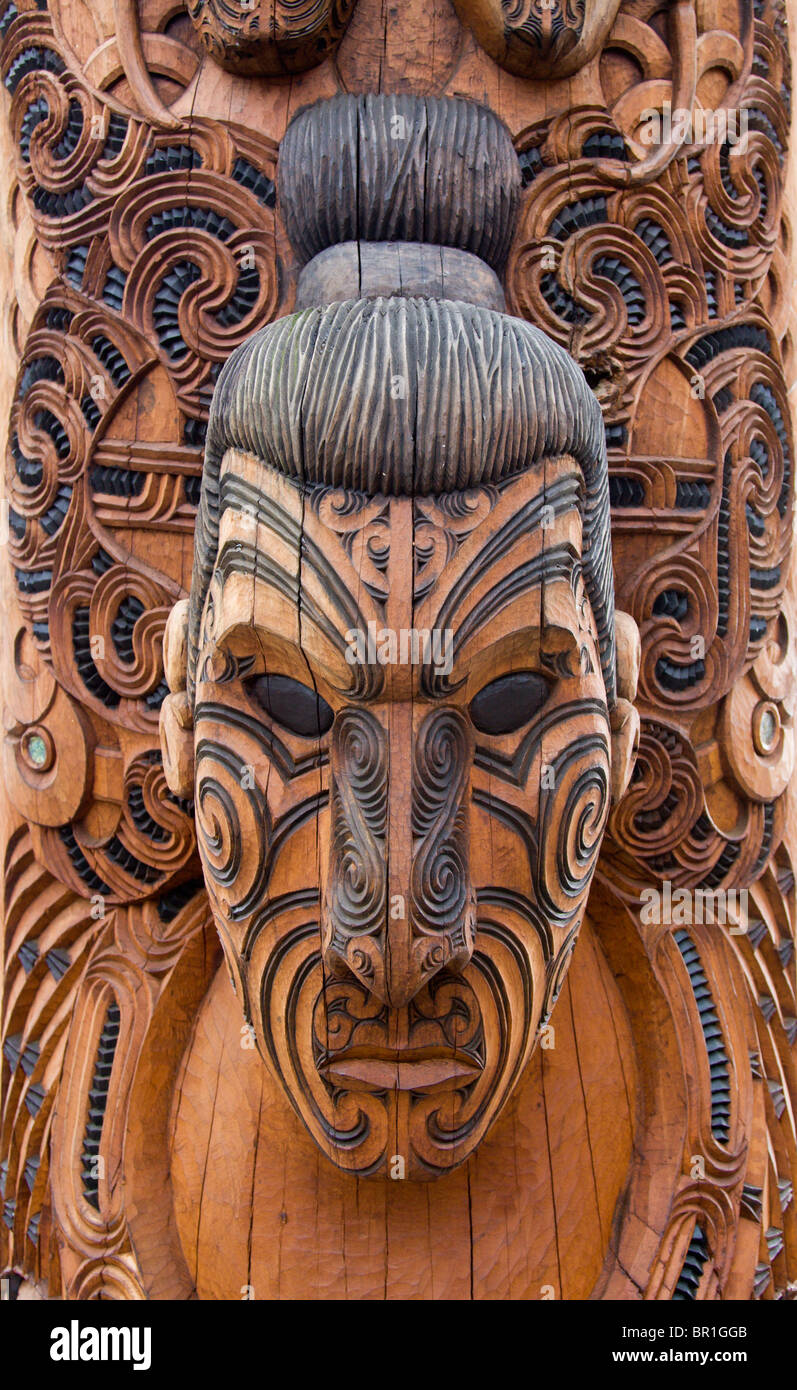Maori carving Stockfoto