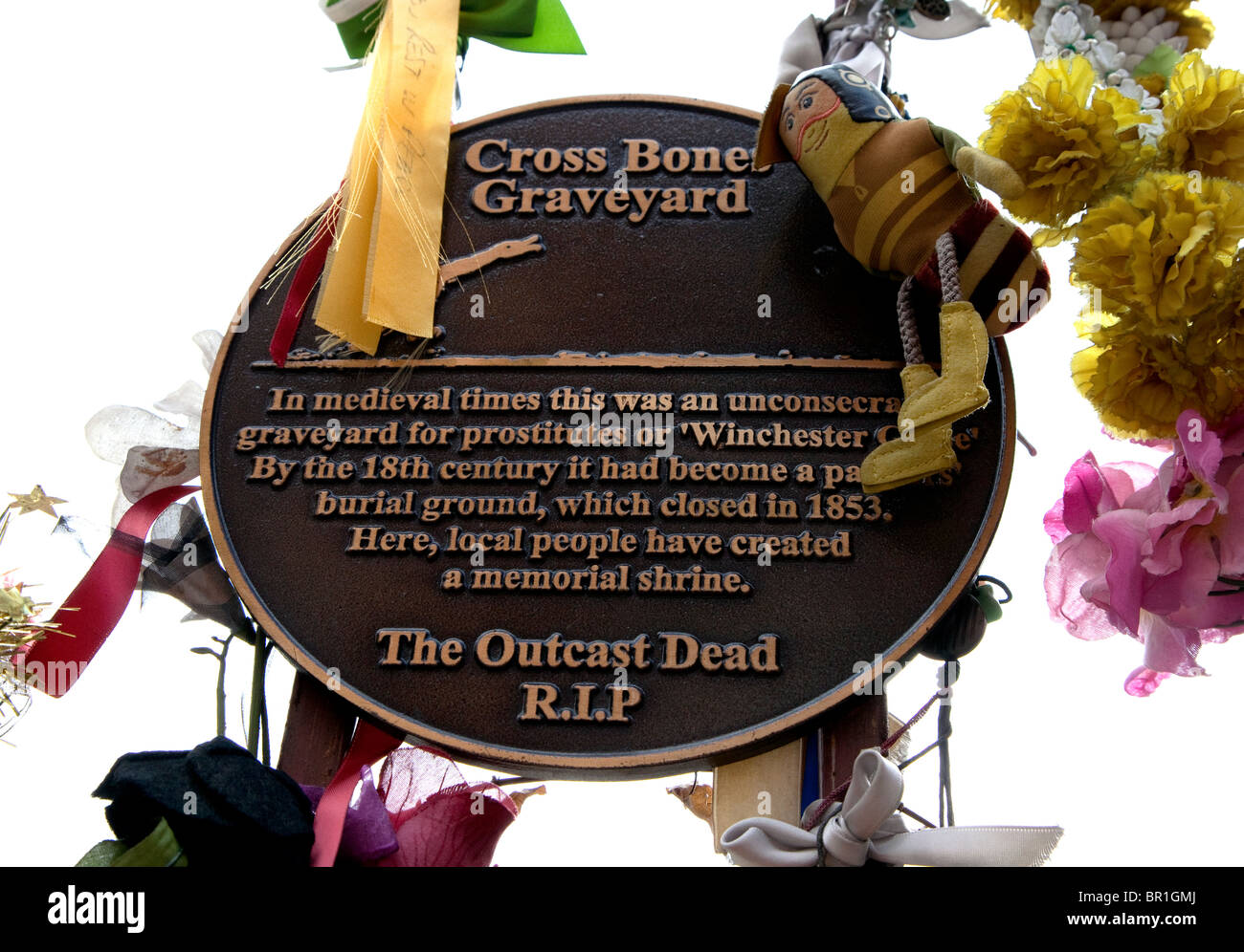 Gekreuzten Arme Friedhof, Southwark, London Stockfoto