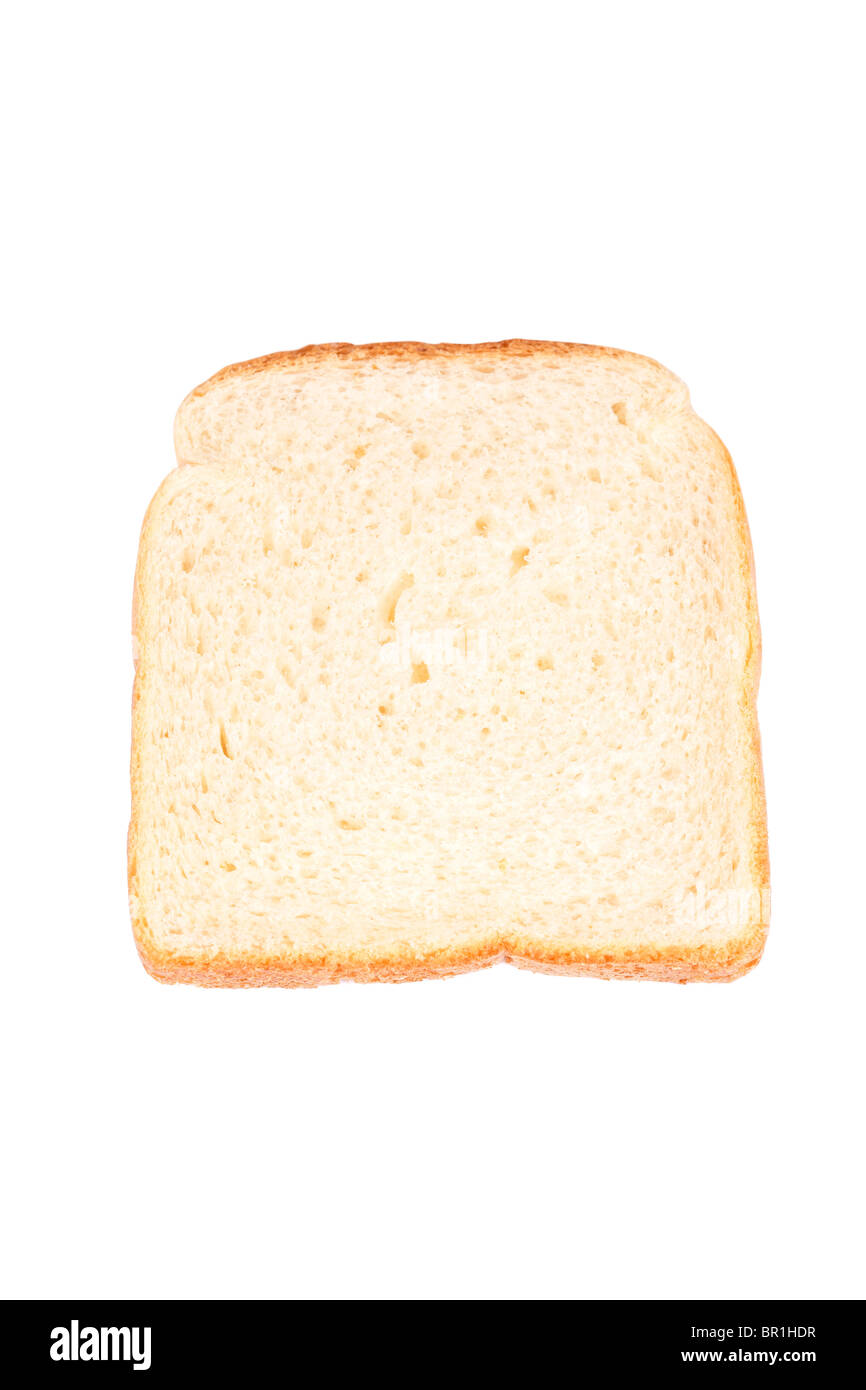 Scheibe Toast Brot isolierten auf weißen Hintergrund Stockfoto