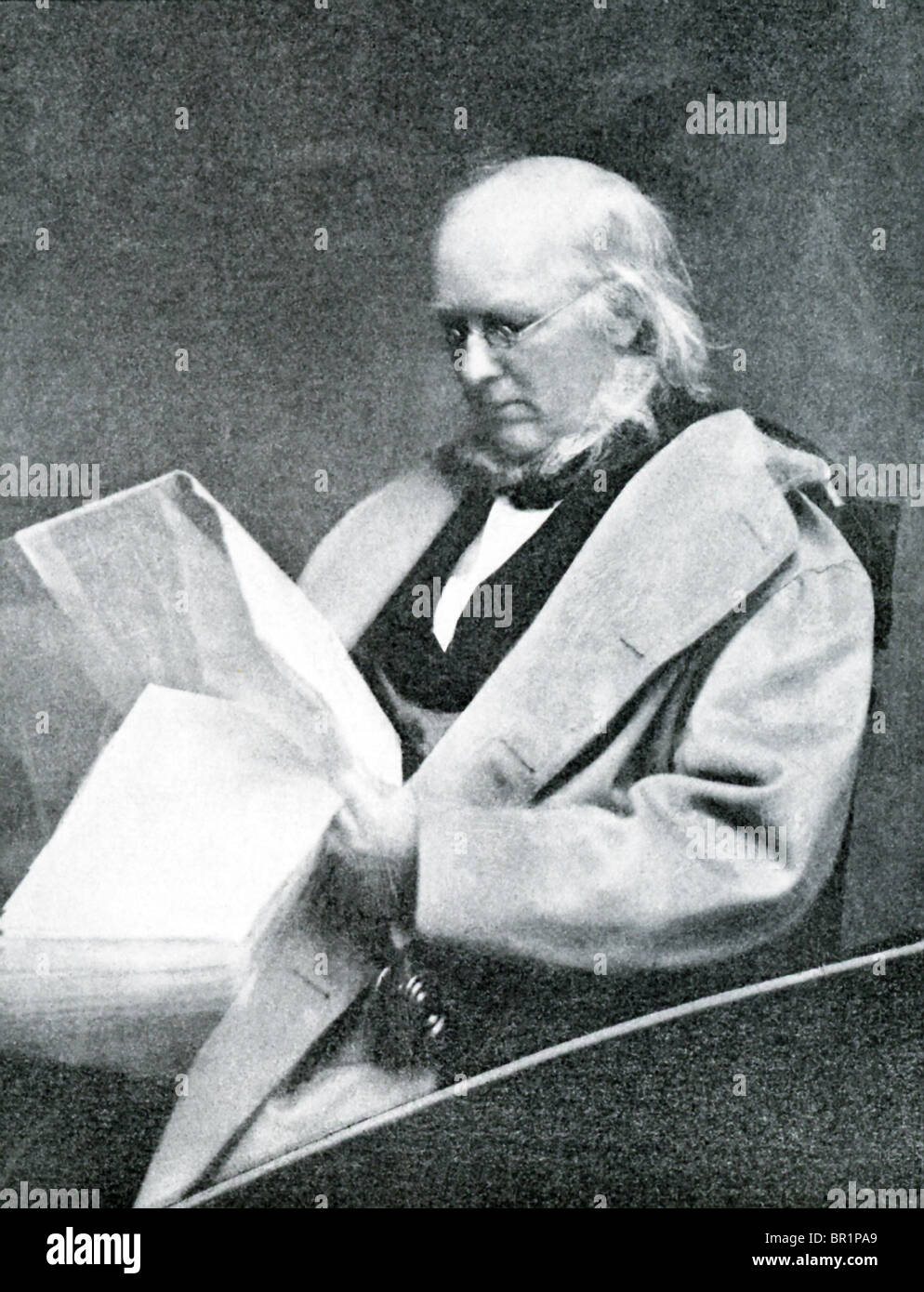 Horace Greeley (1811-1872) war ein US-amerikanischer Zeitungsverleger und Gründer von New York "Tribune" im Jahr 1841. Stockfoto