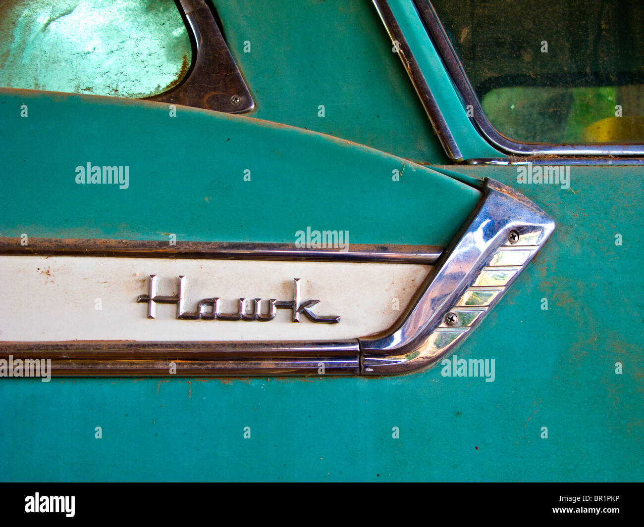 Studebaker Hawk Typenschild Stockfoto