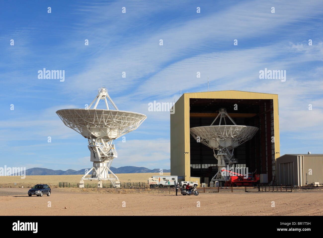 Riesigen Radioteleskop Gerichte in das Very Large Array, New Mexico. Stockfoto
