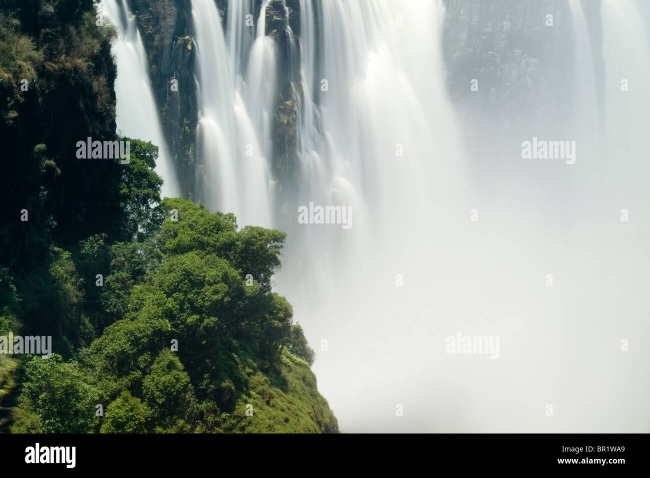 Ansichten der Victoriafälle von Victoria Falls Nationalpark, Simbabwe. Stockfoto