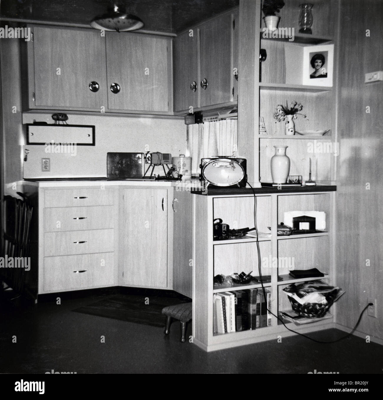 Retro mod ca. 1964 Küchenzeile, Daytona Beach, Florida. Stockfoto