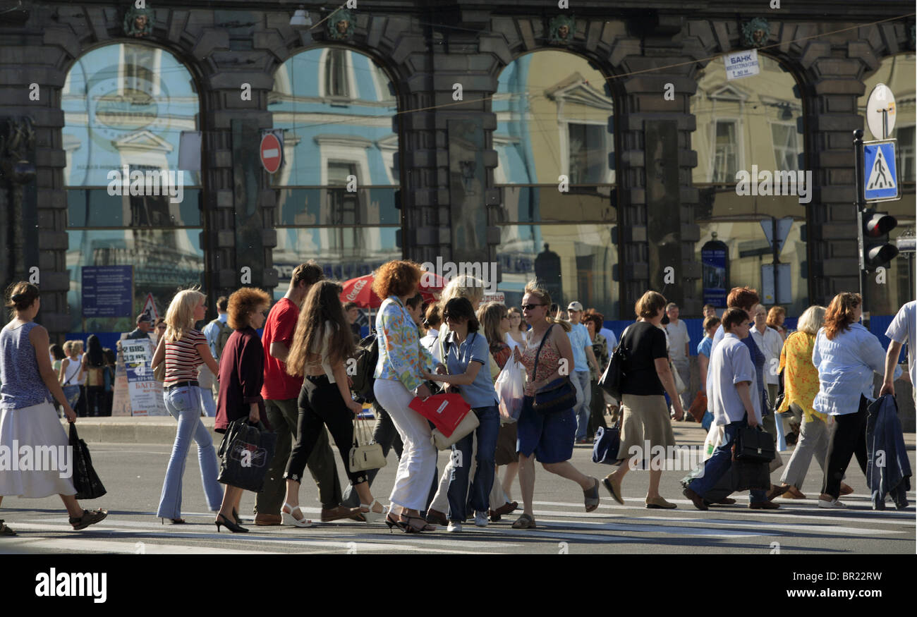 Nevsky Prospect Street, Sankt Petersburg, Russland Stockfoto