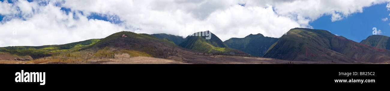 Panorama von der West Maui Volcano Stockfoto