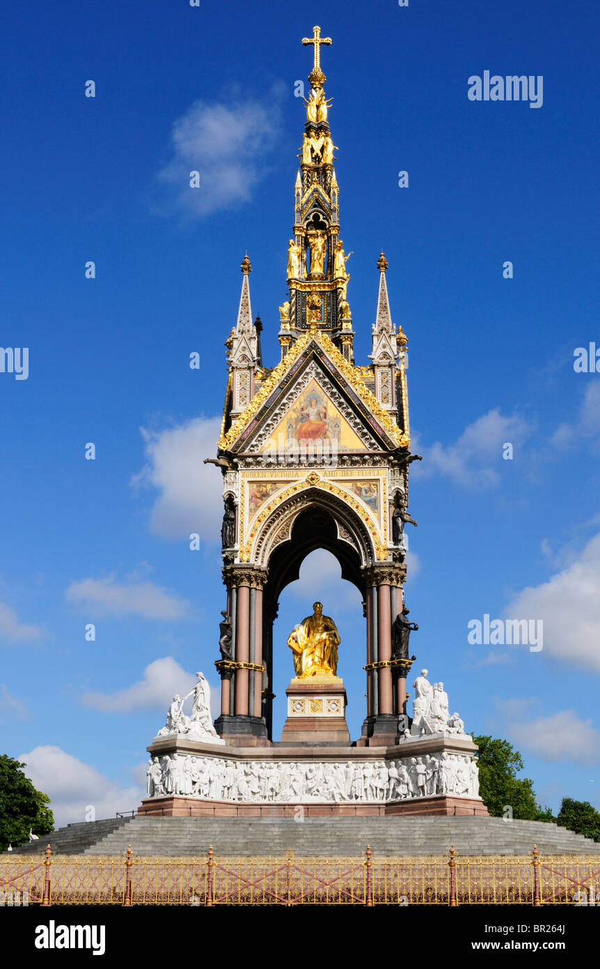 Das Albert Memorial, Kensington Gardens, London, England, Vereinigtes Königreich Stockfoto