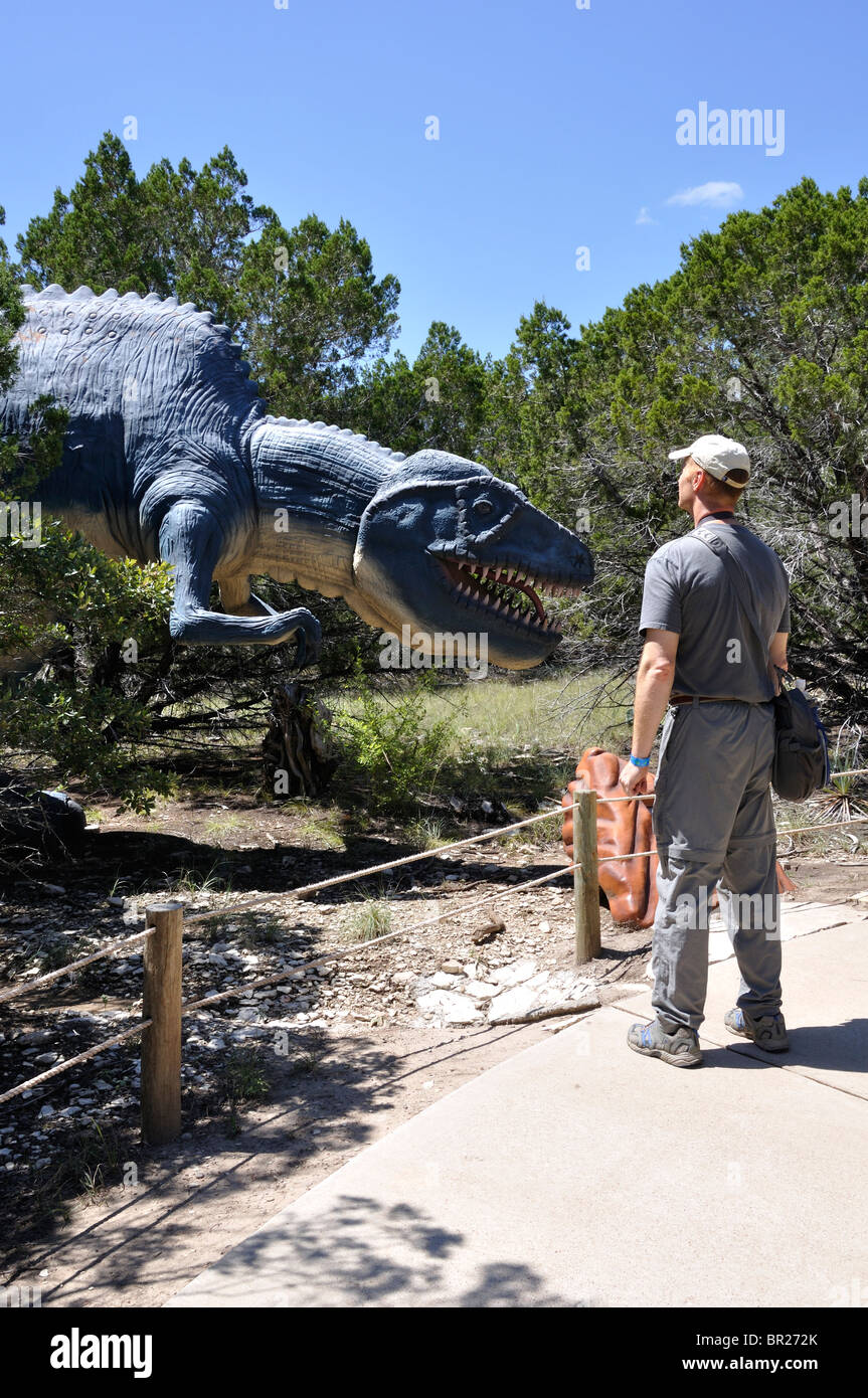 Dryptosaurus, Dinosaur World, Glen Rose, Texas, USA Stockfoto