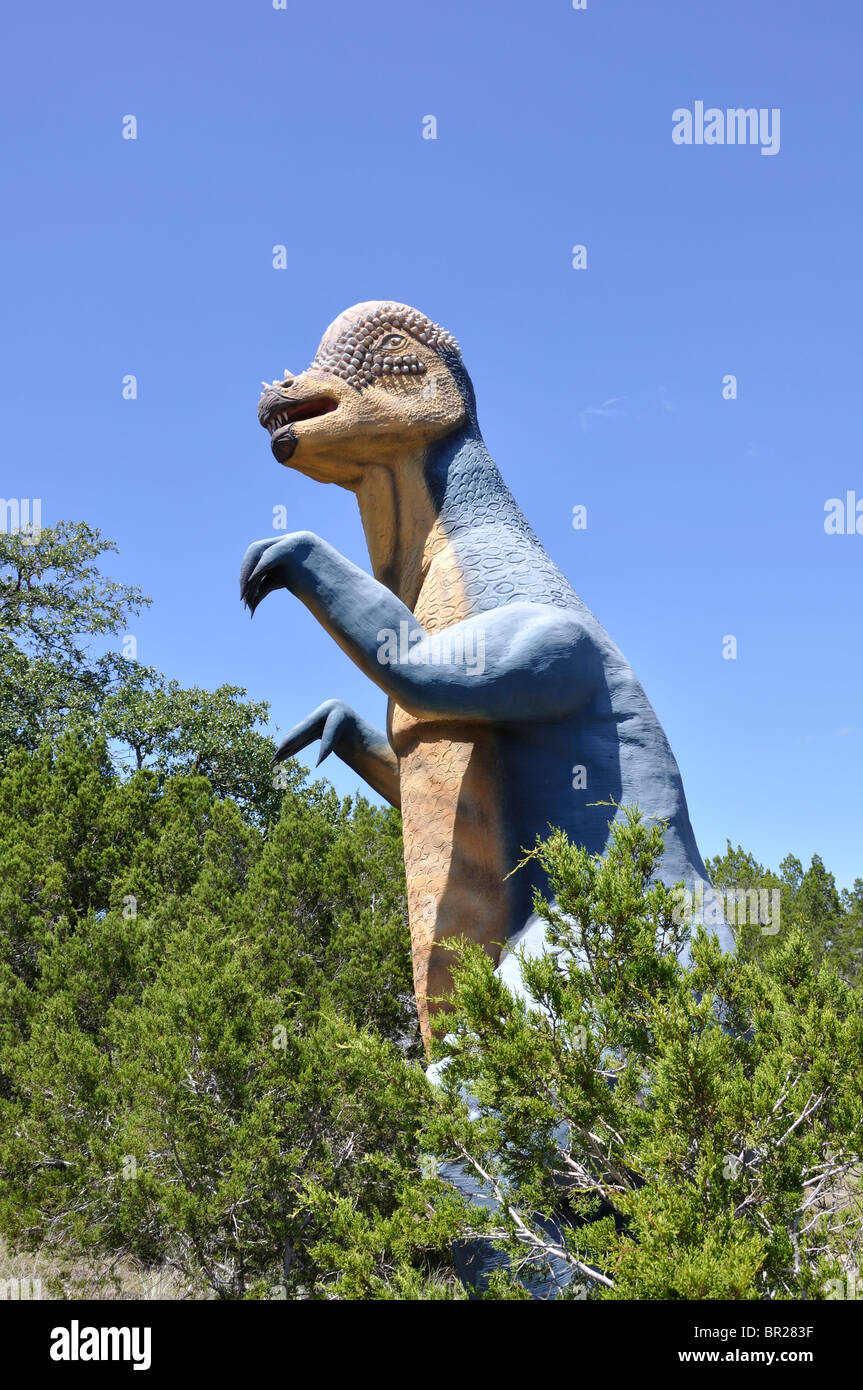 Pachycephalosaurus Dinosaurier Welt, Glen Rose, Texas, USA Stockfoto