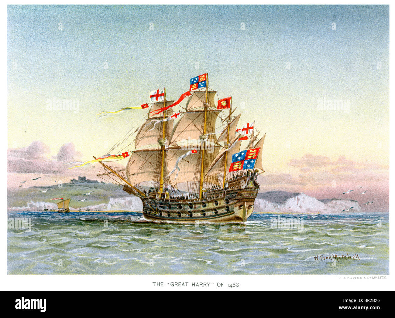 Henry Grace À Dieu ("Henry Grace of God"), im Volksmund bekannt als der große Harry war ein englischer carrack Stockfoto