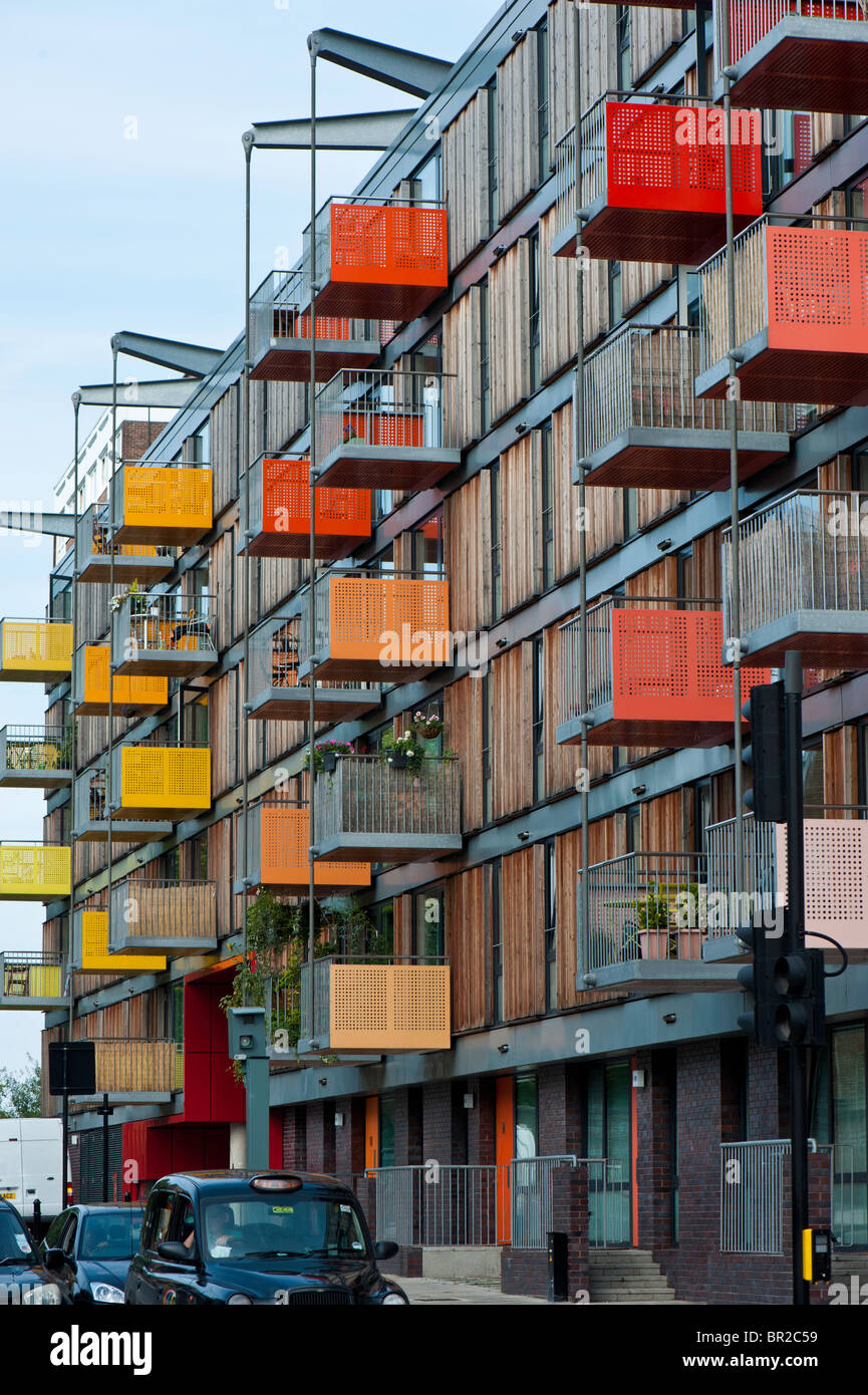 Moderne Wohnungen in Ost-London, London, Vereinigtes Königreich Stockfoto