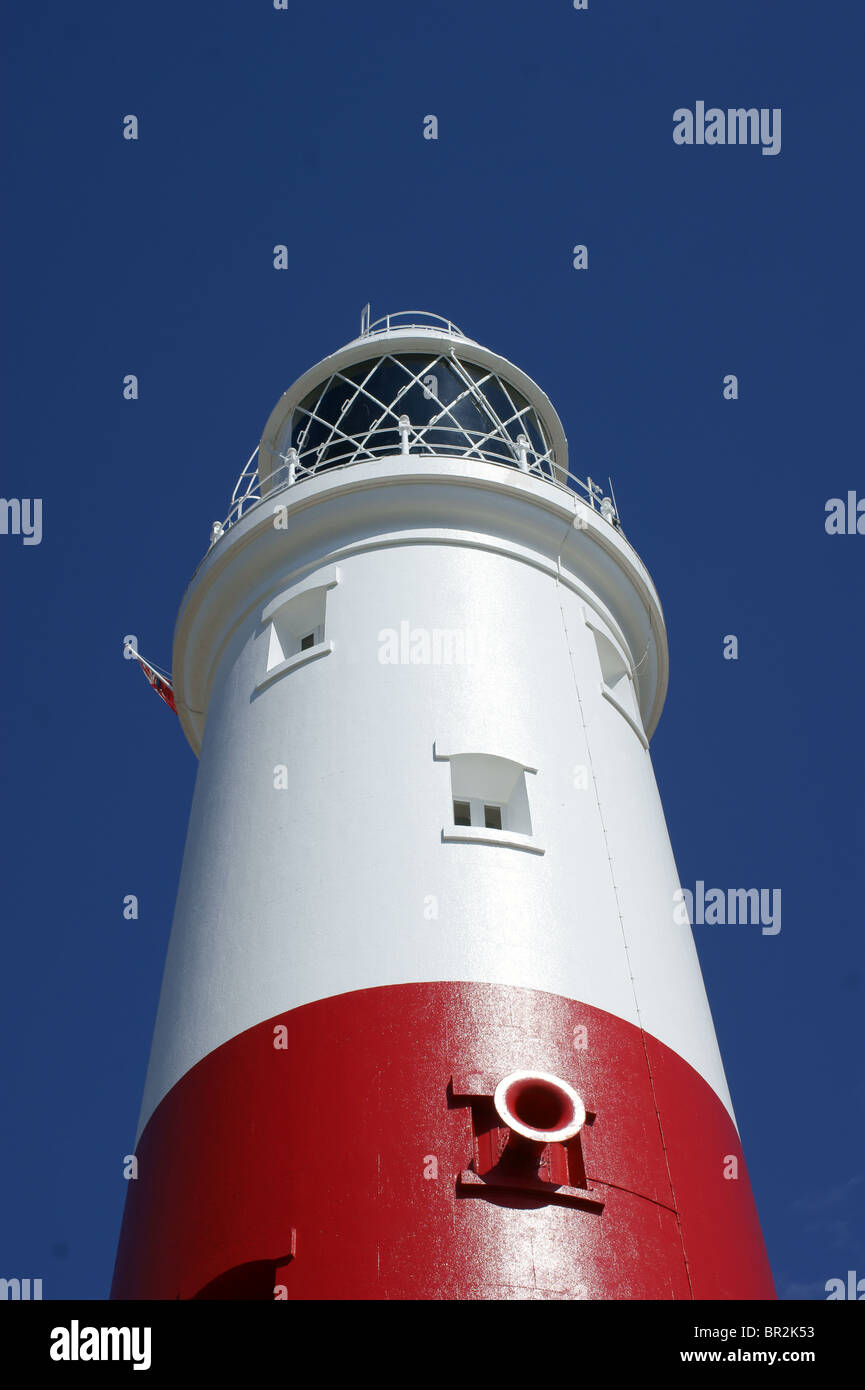 Leuchtturm vor einem strahlend blauen Himmel Stockfoto