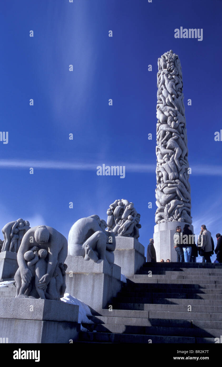 Vigelandspark in Oslo, Norwegen Stockfoto