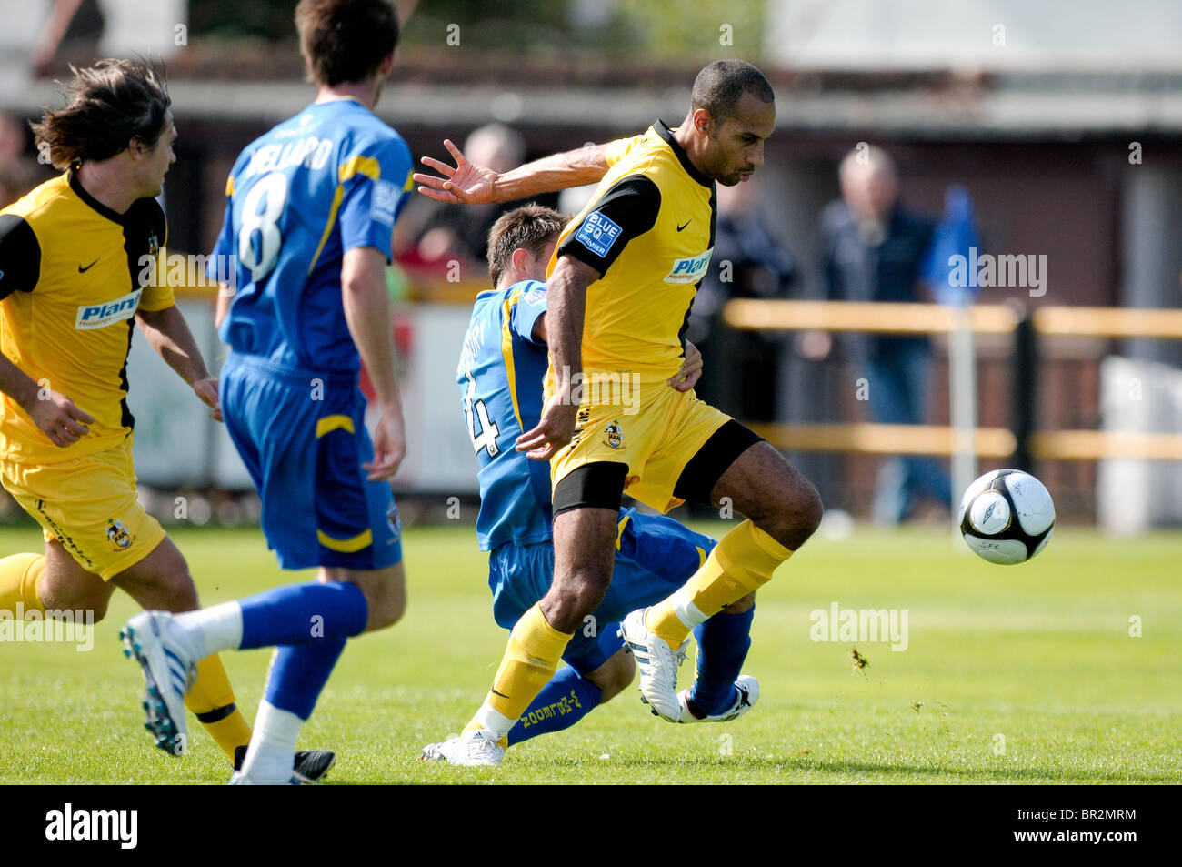 2010 blue Square Premier League Southport V AFC Wimbledon 14. Aug. McNeil auf den Angriff für Southport. Stockfoto