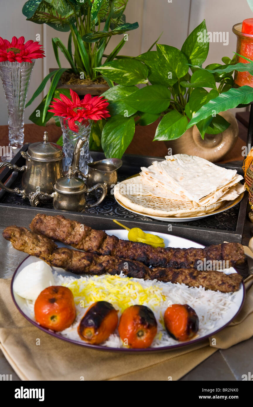 Persische Chelo Kebab Stockfotografie - Alamy