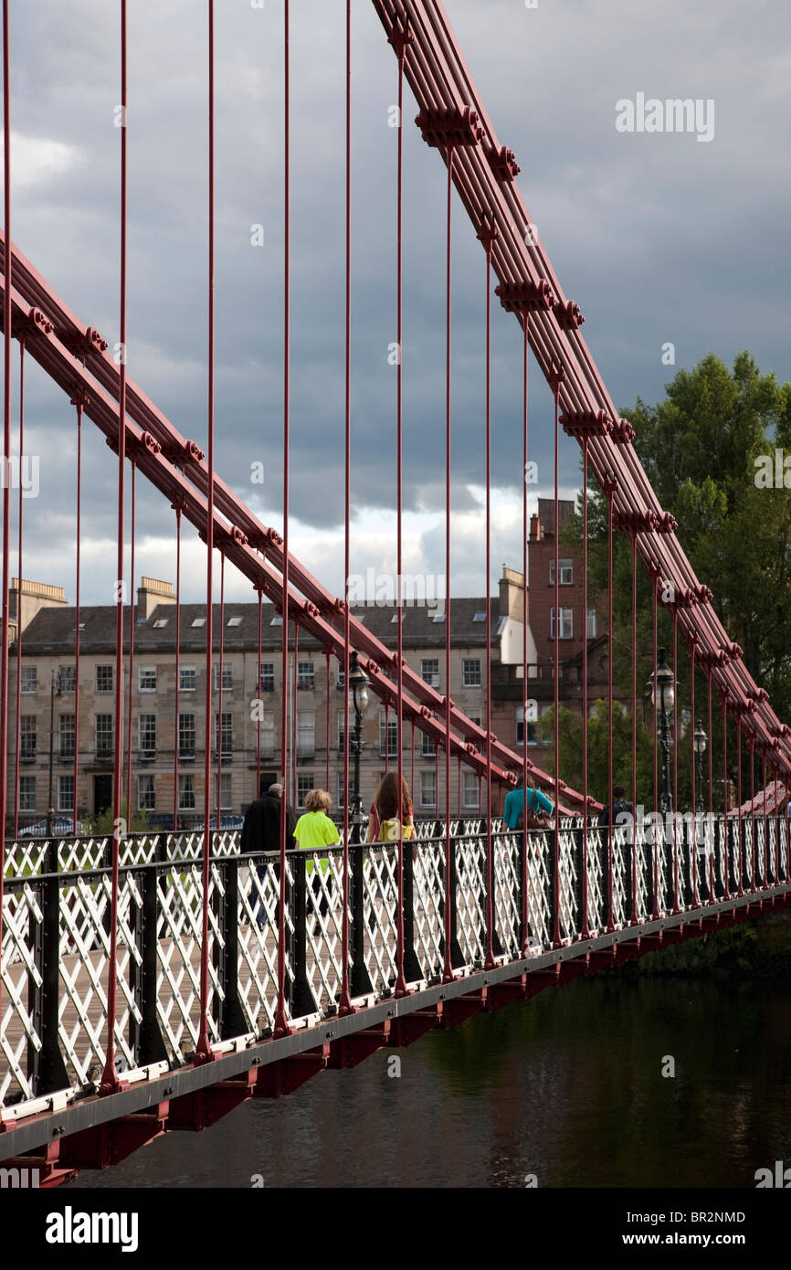 South Portland Street Hängebrücke in Glasgow, Schottland Stockfoto