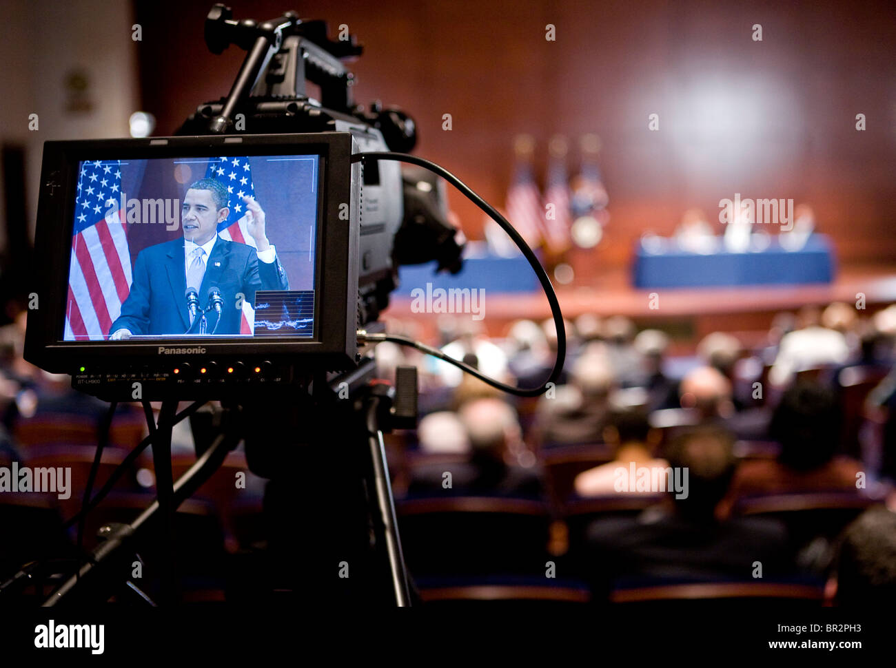 Präsident Barack Obama spricht zu Mitgliedern des Kongresses am Vorabend der Gesundheitsversorgung Überholung stimmen. Stockfoto