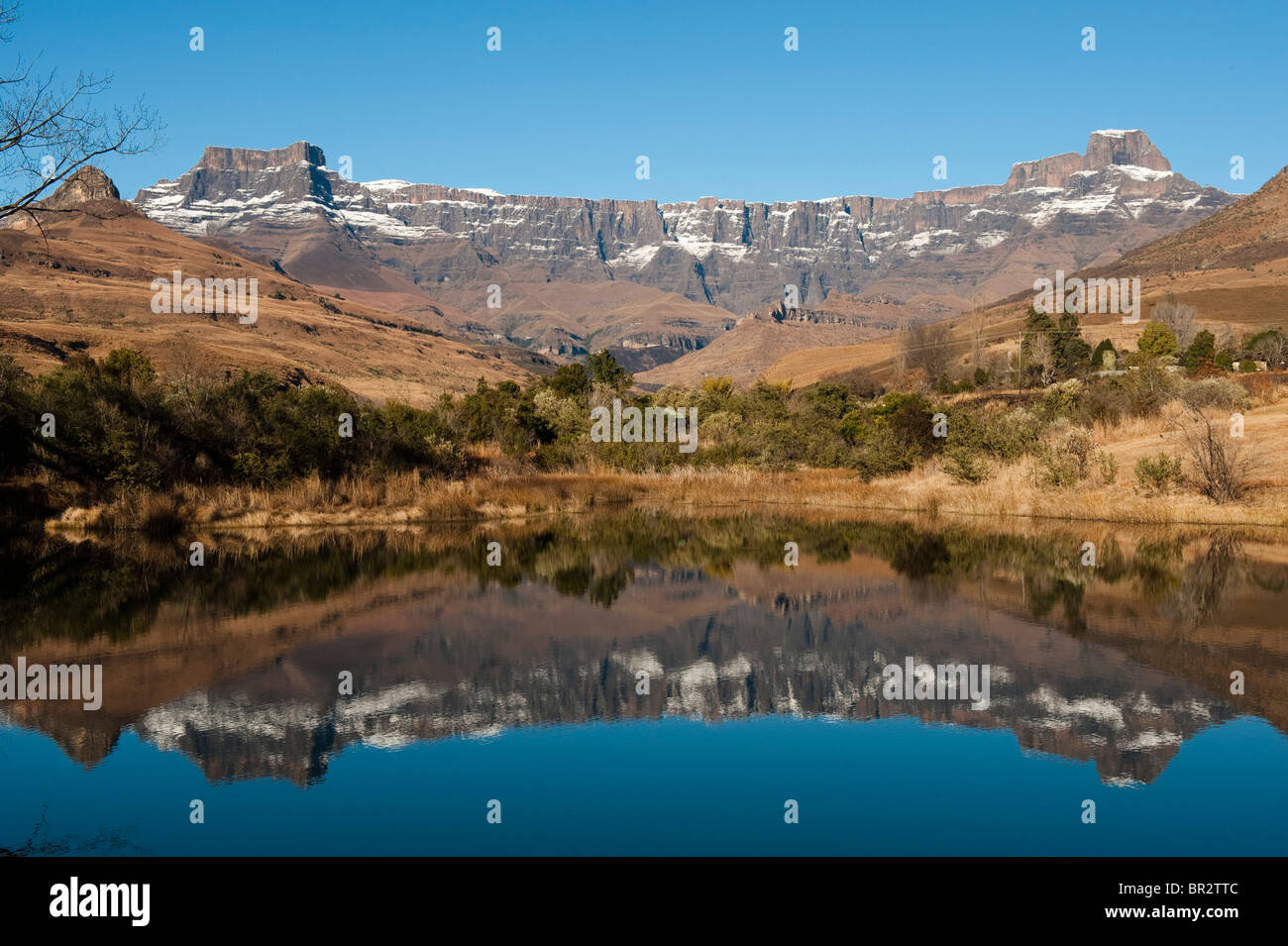 Das Amphitheater, Drakensberg Berge, Royal Natal National Park, Südafrika Stockfoto