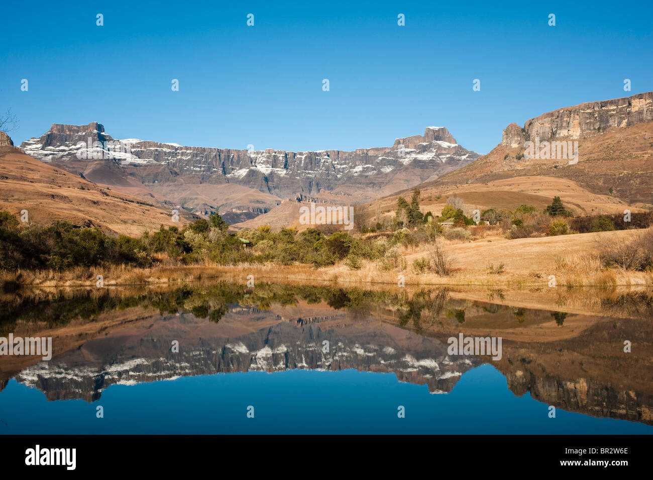 Das Amphitheater, Drakensberg Berge, Royal Natal National Park, Südafrika Stockfoto