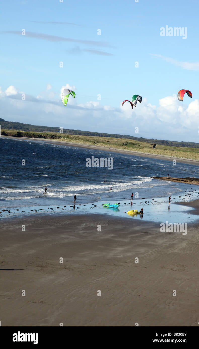 Kiteboarding, Rosses Point, Co. Sligo, Irland Stockfoto