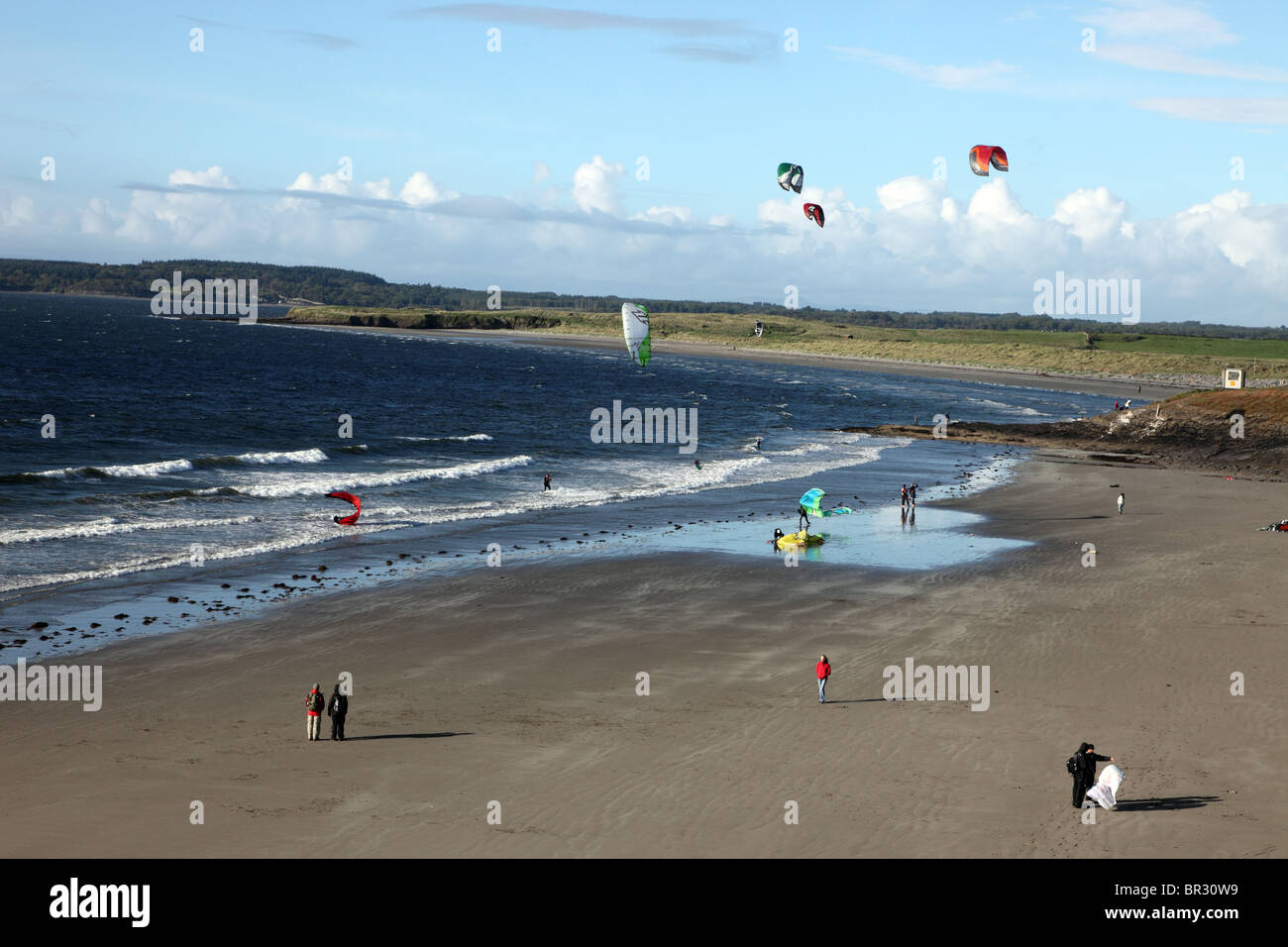 Kiteboarding Rosses Point Beach, Co. Sligo Stockfoto