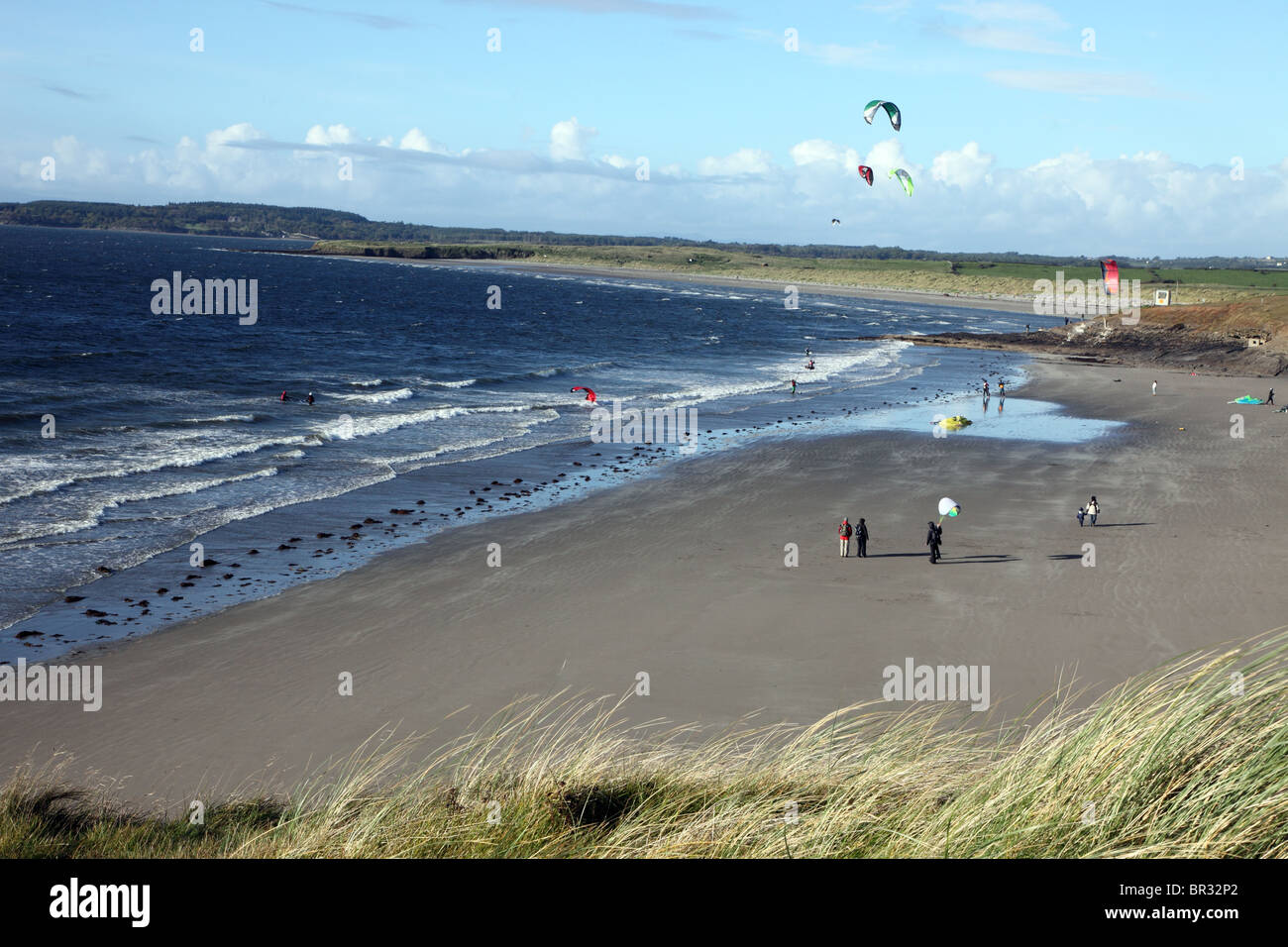 Kiteboarding, Rosses Point Beach, Co. Sligo Stockfoto