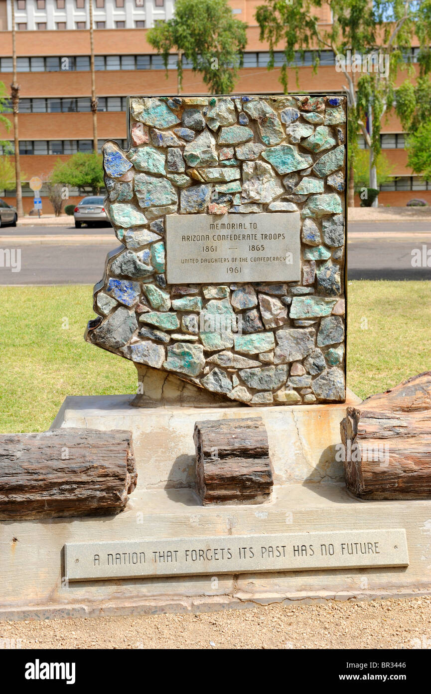 Konföderierten Truppen Memorial Phoenix in Arizona Stockfoto