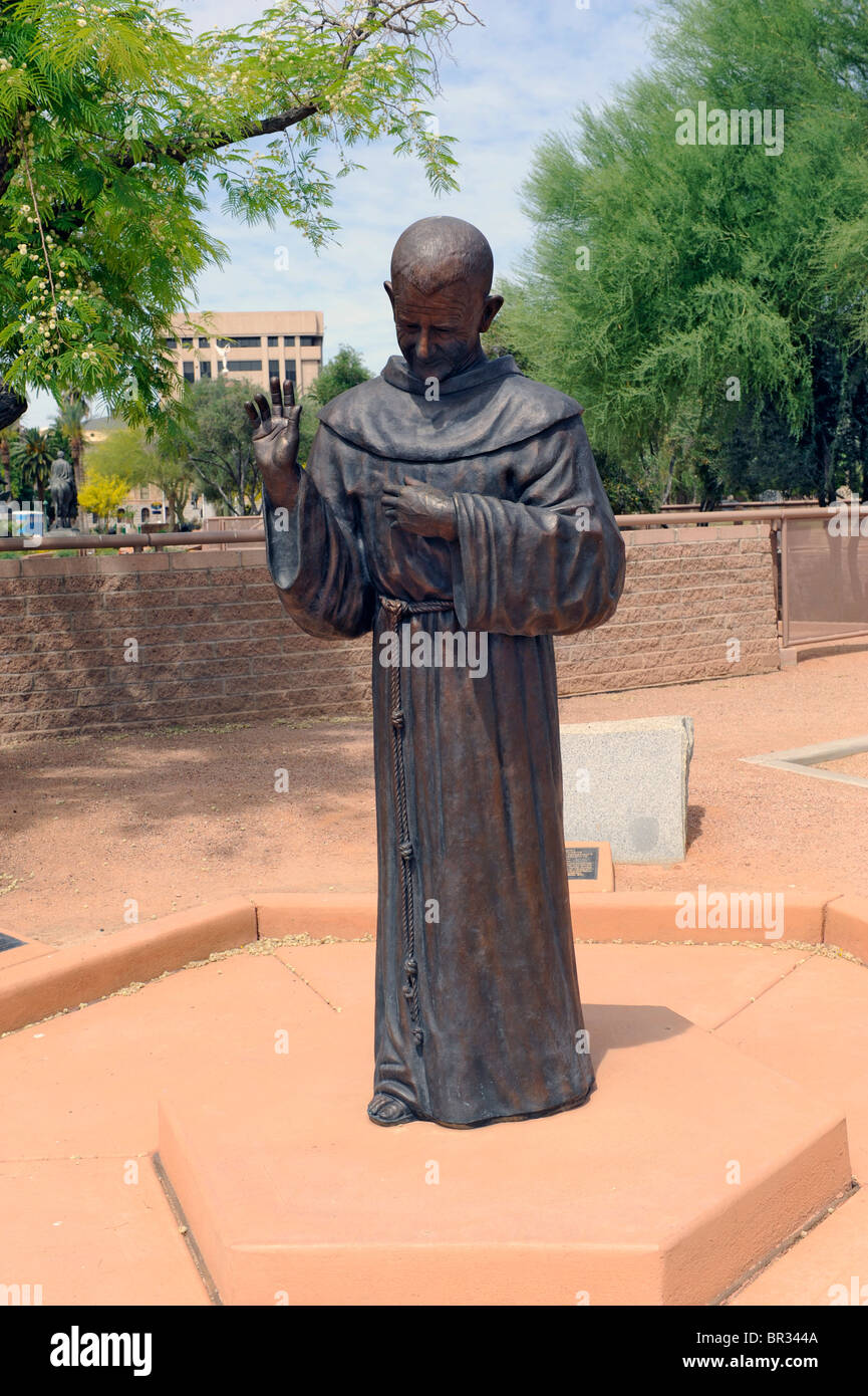 Vater Albert Braun Statue Phoenix Arizona Stockfoto