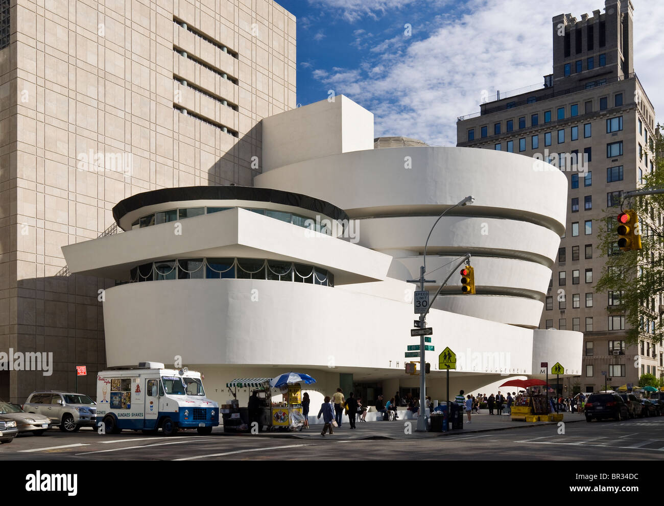 Das Guggenheim Museum, New York City. Frank Lloyd Wright, Architekt. Stockfoto