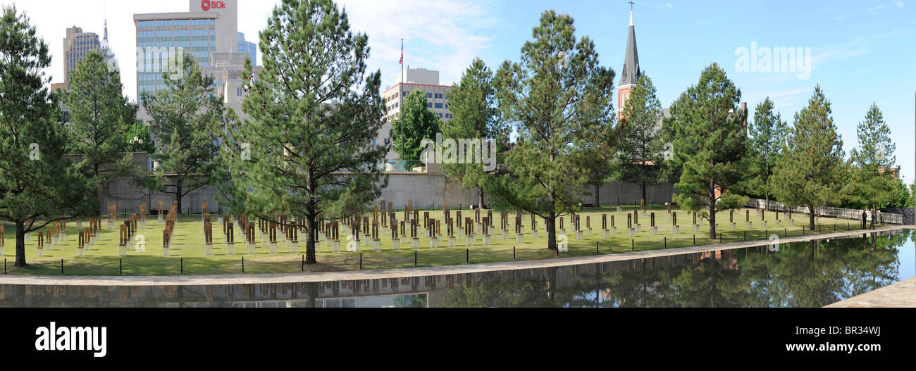 Oklahoma City National Memorial Bereich der Stühle Stockfoto