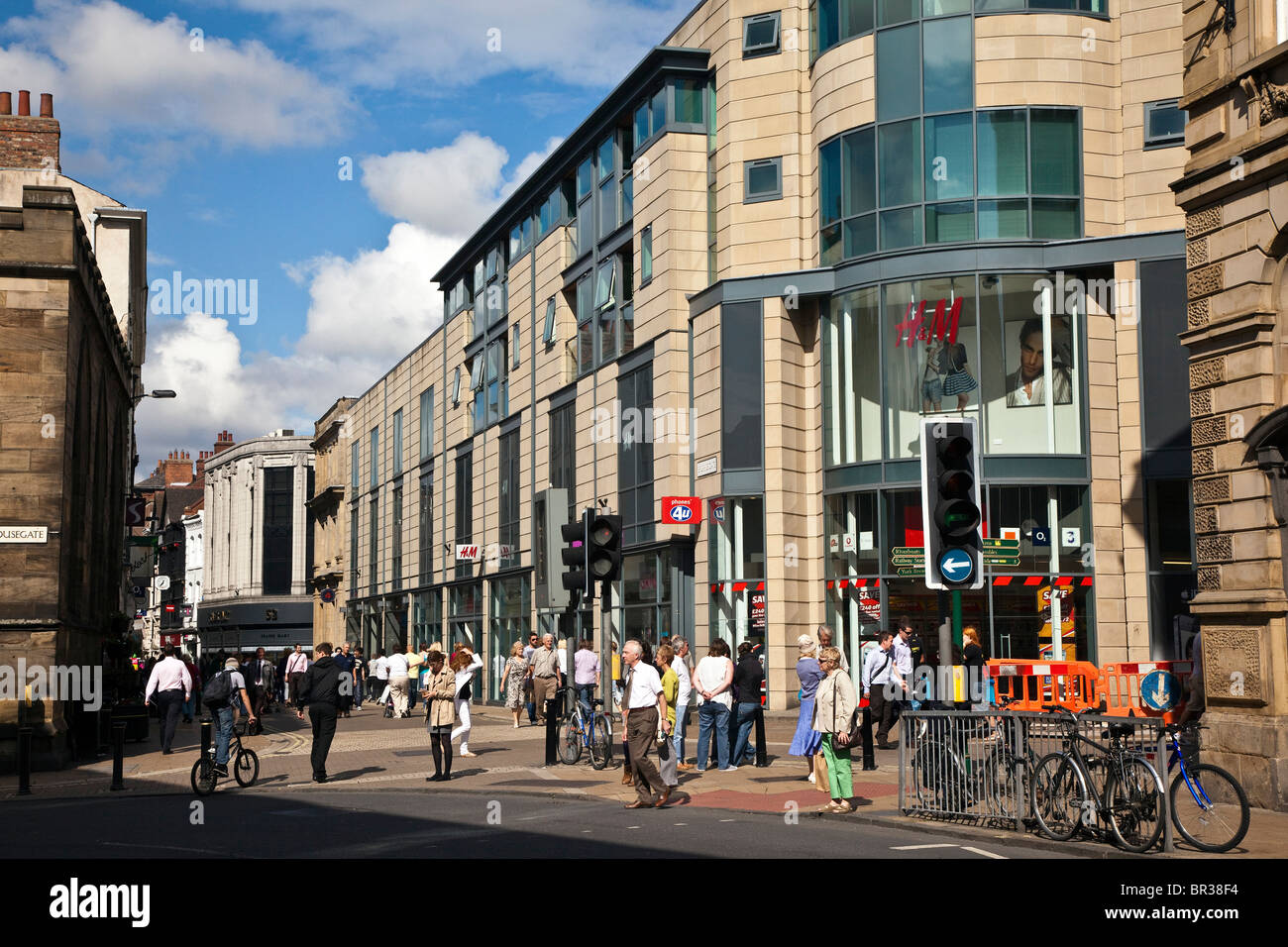 Spurriergate Einkaufsstraße, York Stadtzentrum Stockfoto