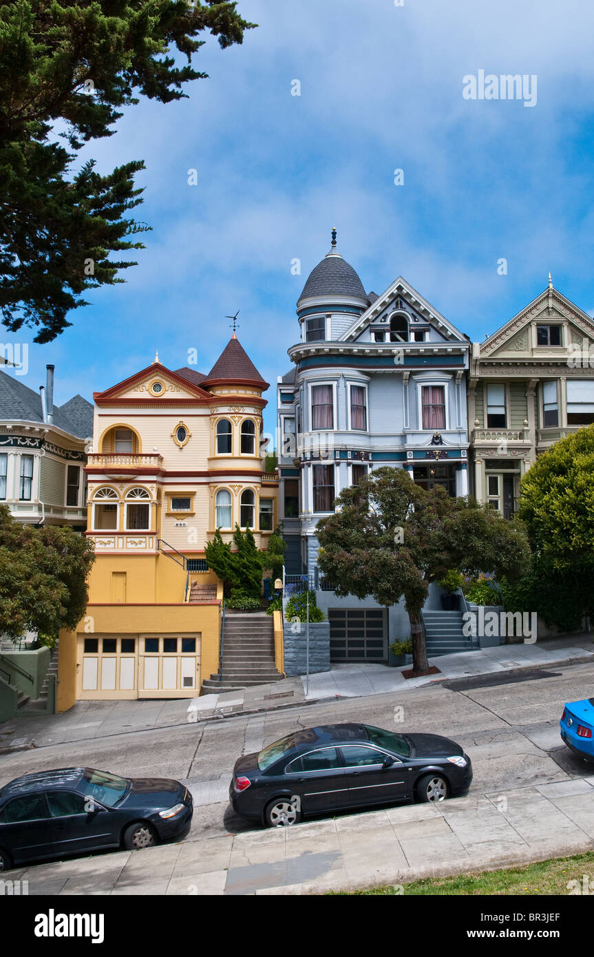Haus im viktorianischen Stil in San Francisco, Kalifornien, USA Stockfoto