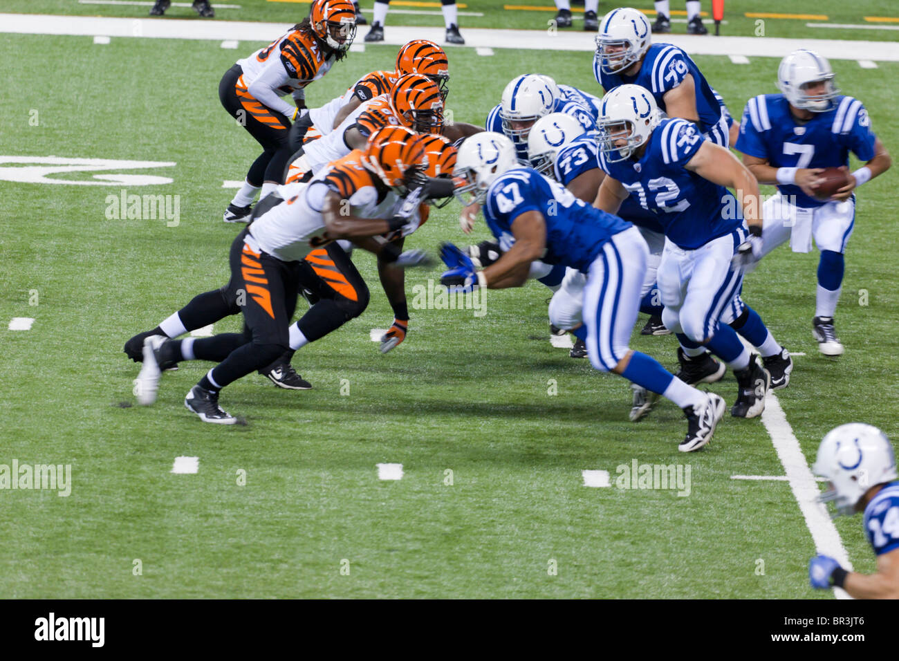 US-amerikanischer American-Football-Spiel Stockfoto