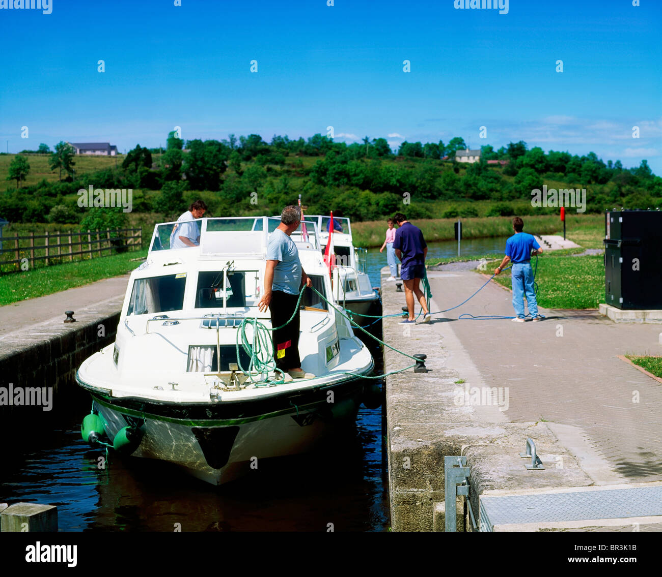 Shannon-Erne Waterway, Lisconor, Co. Leitrim, Irland, Ballinamore Ballyconnell Kanal Stockfoto