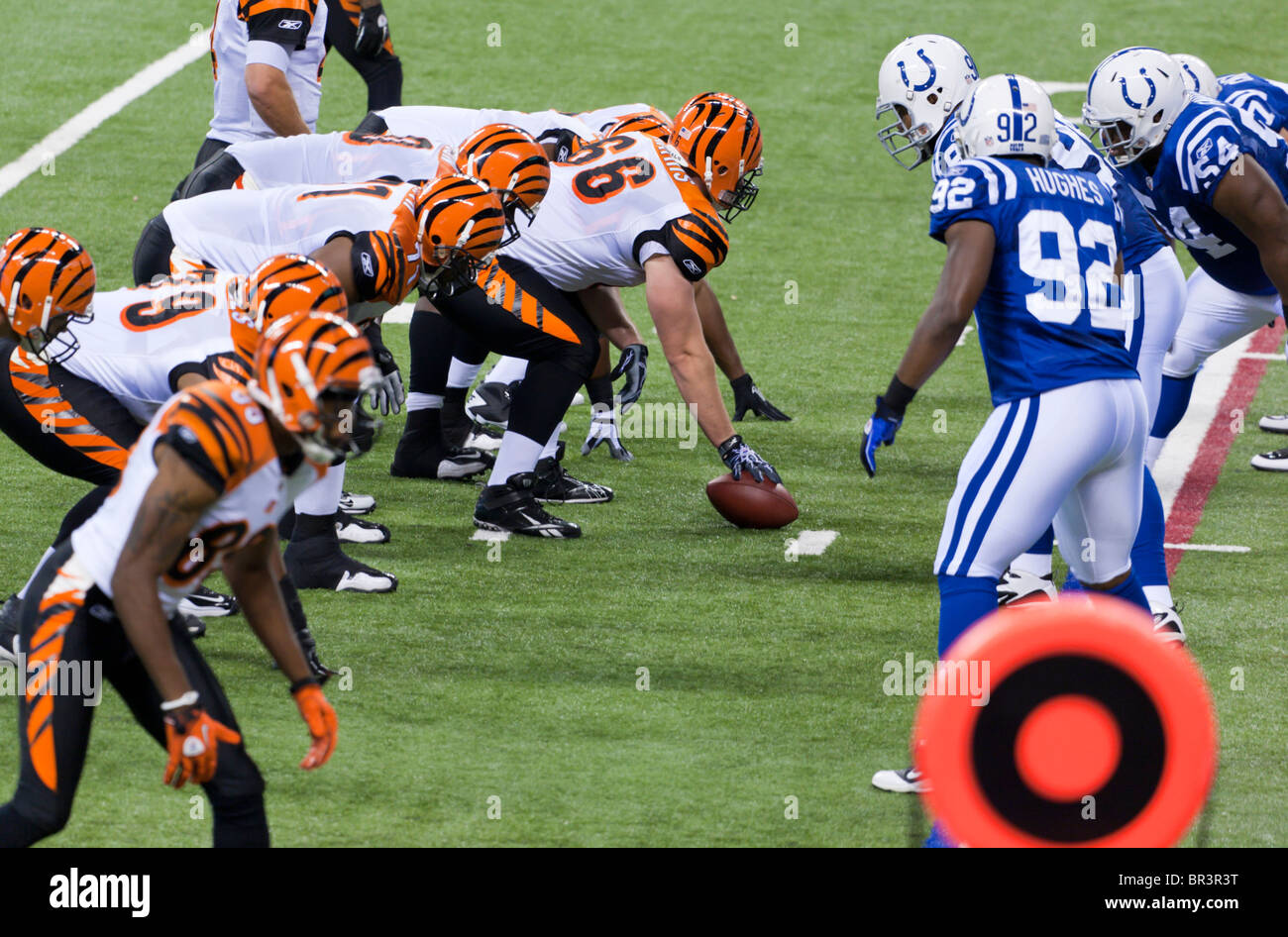 US-amerikanischer American-Football-Spiel Stockfoto