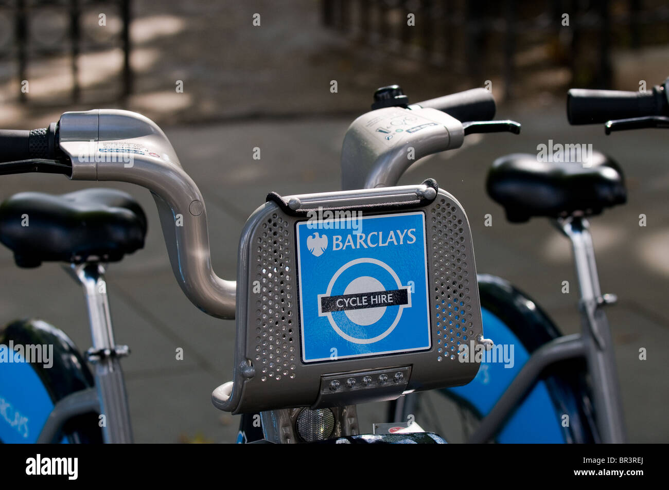 Die London Cycle Hire Regelung. Stockfoto