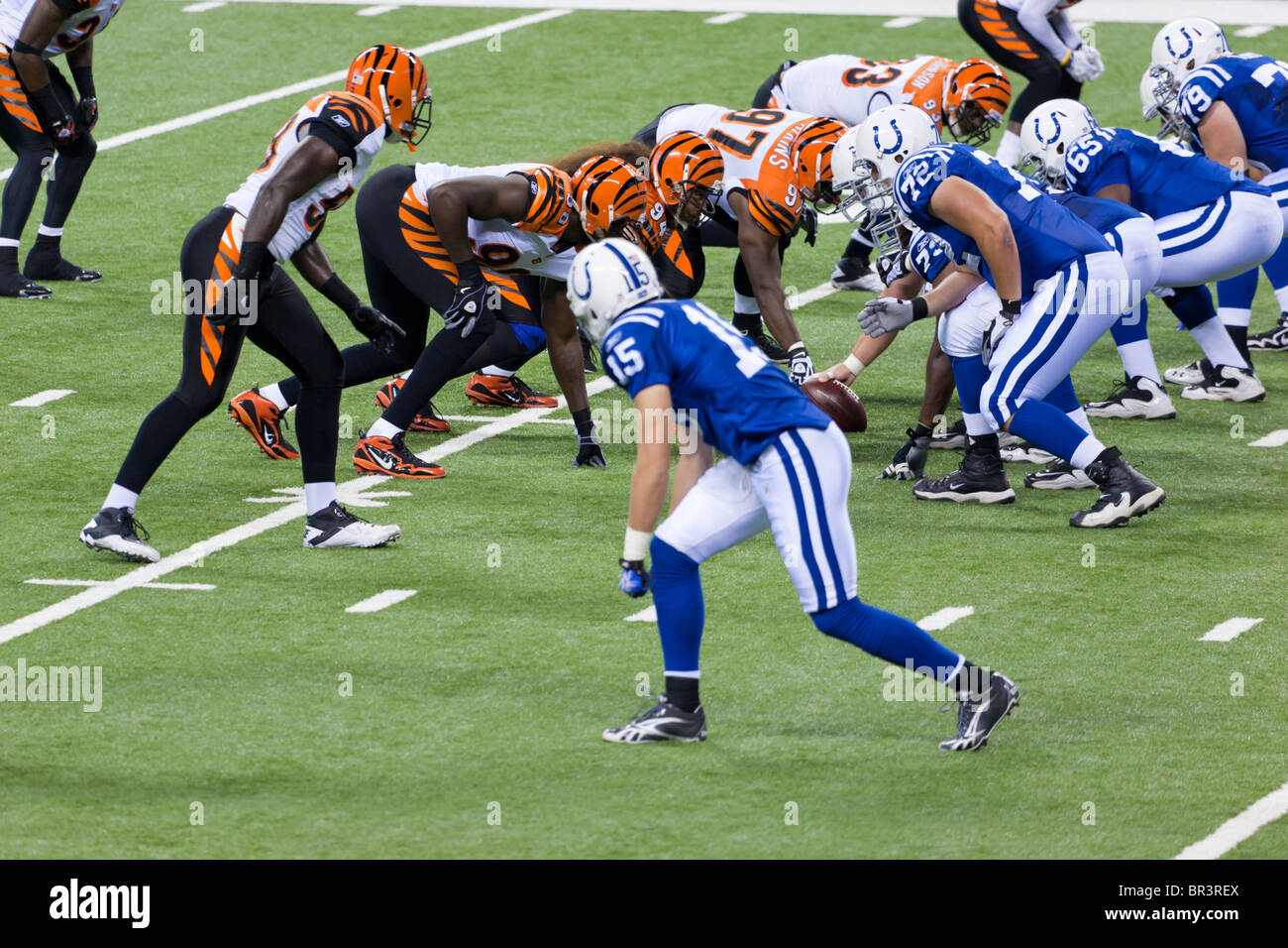 US-amerikanischer American-Football-Spiel Stockfoto