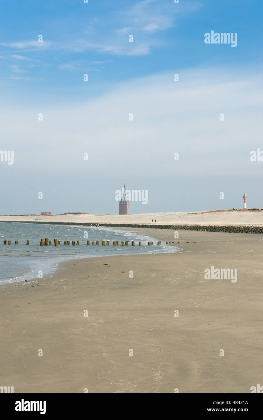 Leeren Strand auf Wangerooge, Deutschland Stockfoto