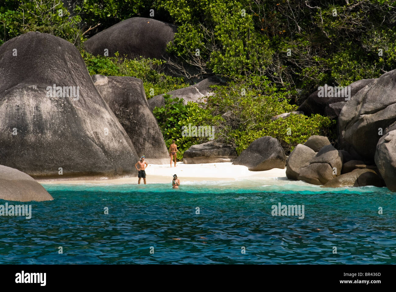 Bucht auf der Insel Koh Bangu, Mu Ko Similan Marine Nationalpark, Thailand Stockfoto