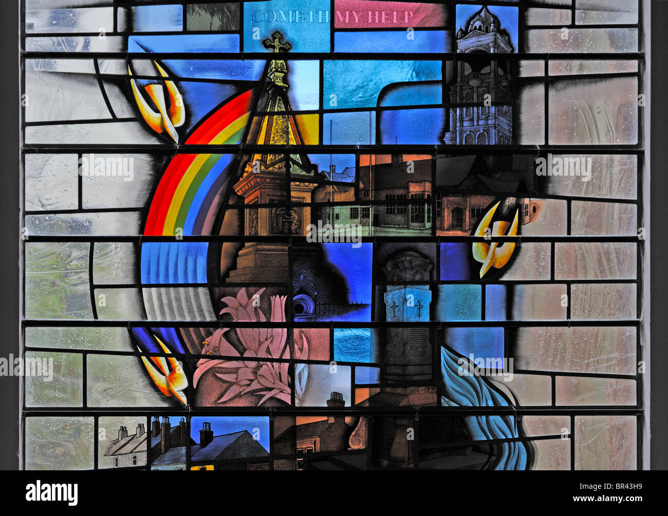 Die Familie Windows-Bragg, rechten Licht:-Gott der Heilige Geist. Kirche der Heiligen Maria der Jungfrau Wigton, Cumbria, England. Stockfoto