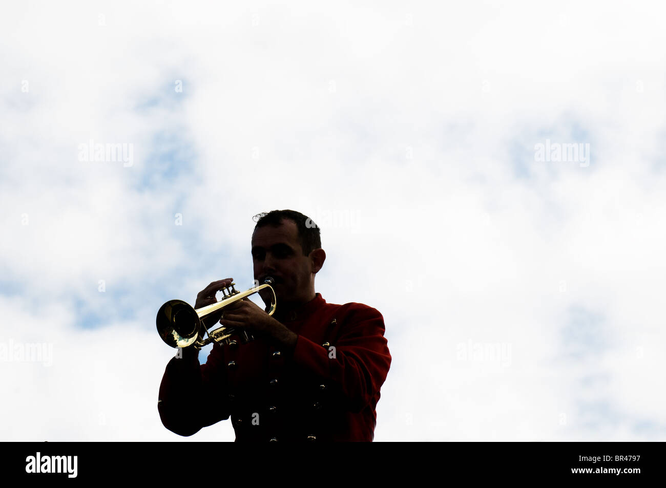 Ein Musiker während der Thames Festival in London.  Foto von Gordon Scammell Stockfoto