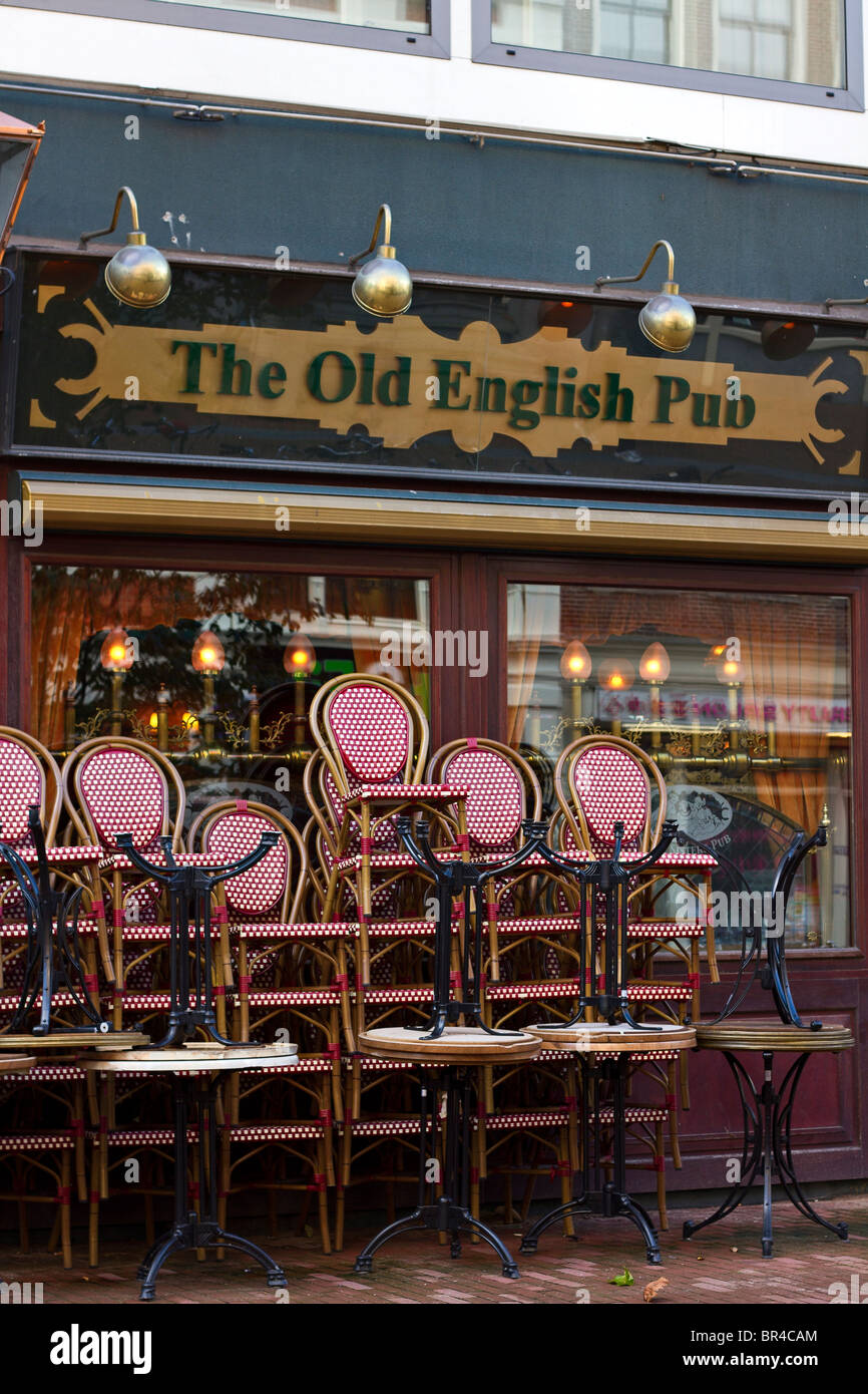 Englisches Pub, Bakkers Straat, Amsterdam, Holland Stockfoto