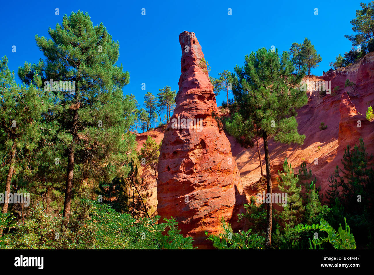 Steinbruch des Roussillon, Provence, Frankreich Stockfoto