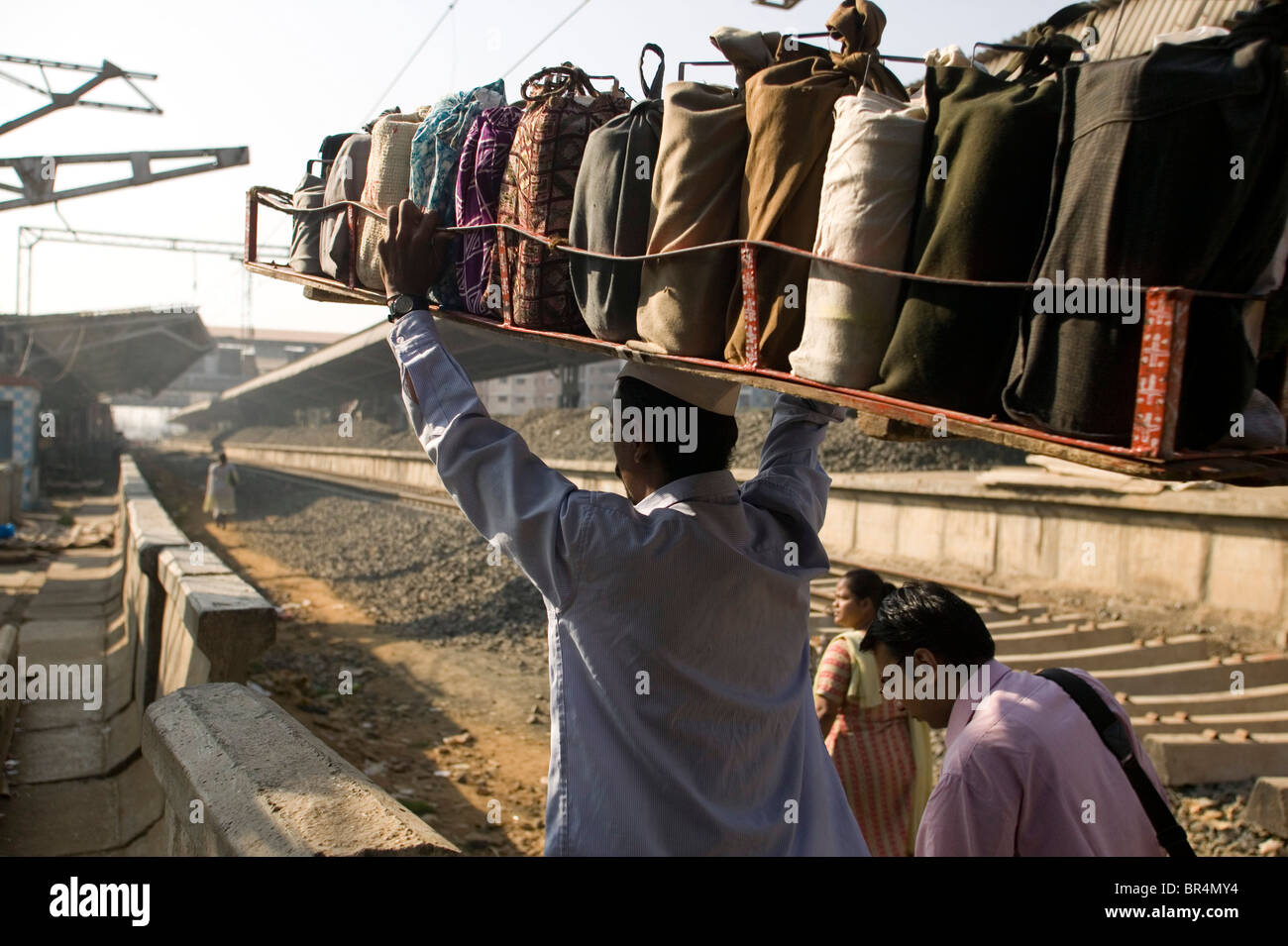 Lunchbüchsen in Mumbai Stockfoto